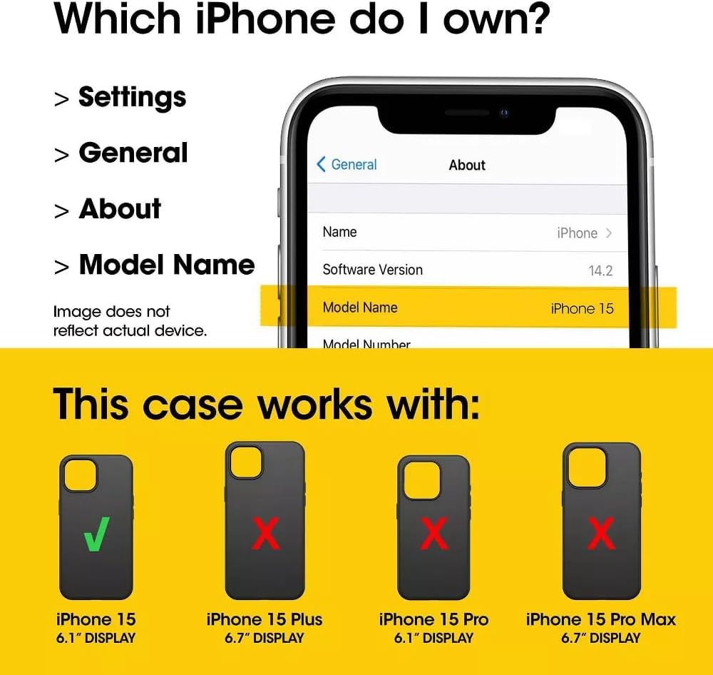 OtterBox iPhone 15, iPhone 14, & iPhone 13 (Only) - Defender Series Case - Black - Screenless - Rugged & Durable - with Port Protection - Holster Clip Includes - Microbial Defense Protection - Image 2