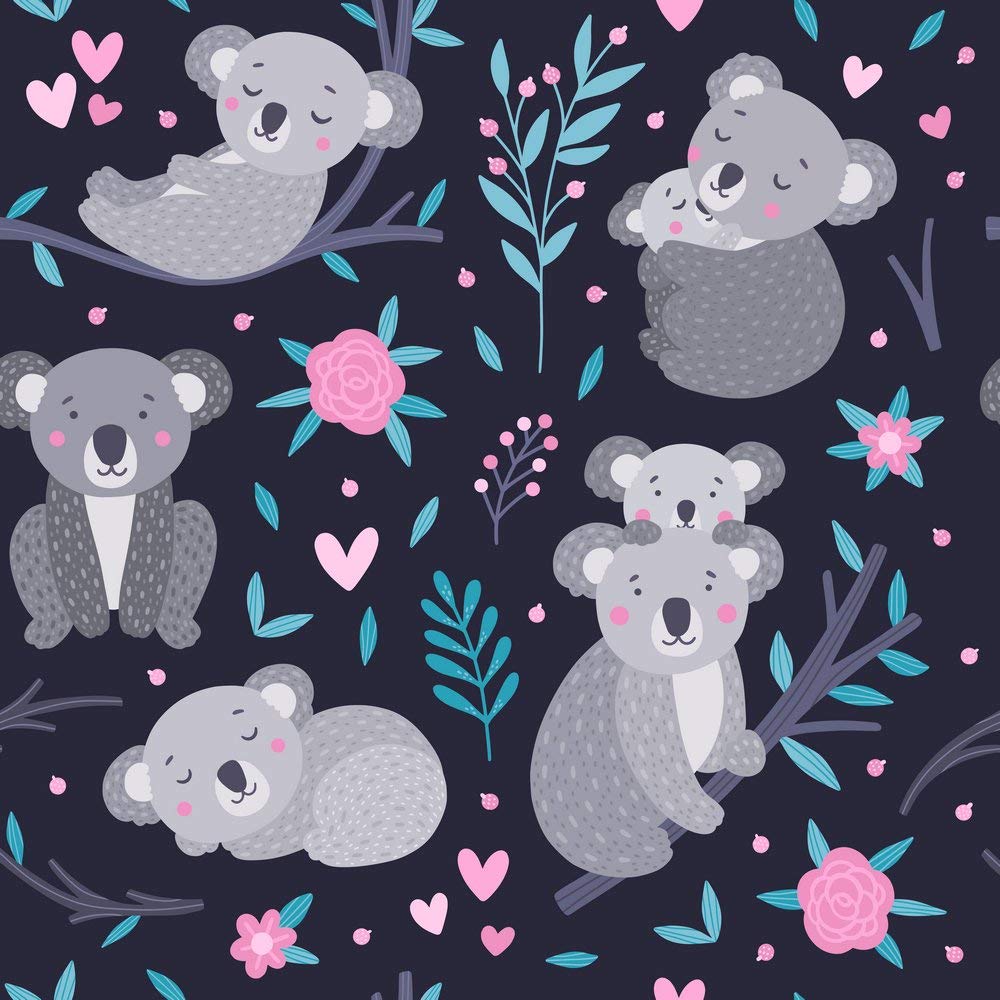 Couverture cadeau Koala – 127 x 152,4 cm – Couverture douce et pelucheuse pour lit, canapé et salon – Violet