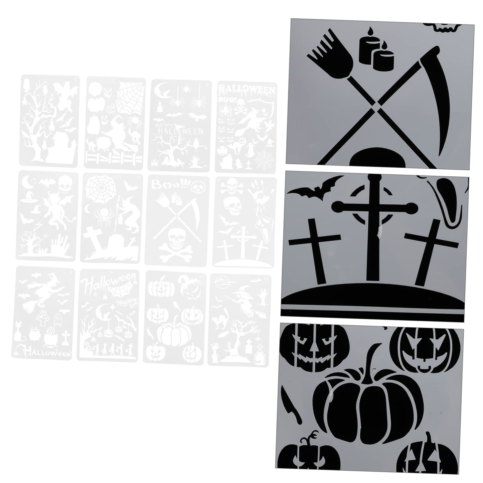 72pezzi Stencil Per Dipingere Halloween Creativi Facile Usare Per Decorazioni Scrapbooking e Artistici Per e Adulti