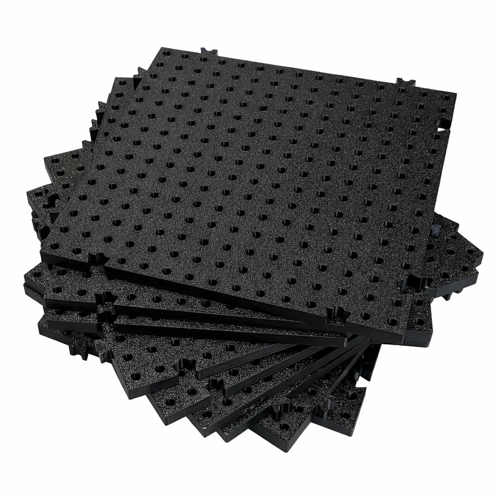 Tablero Organizador de Herramientas, 92 Piezas en Total, 12 Tableros de 150x150mm, 80 Soportes y 100 Tornillos Torx Incluidos