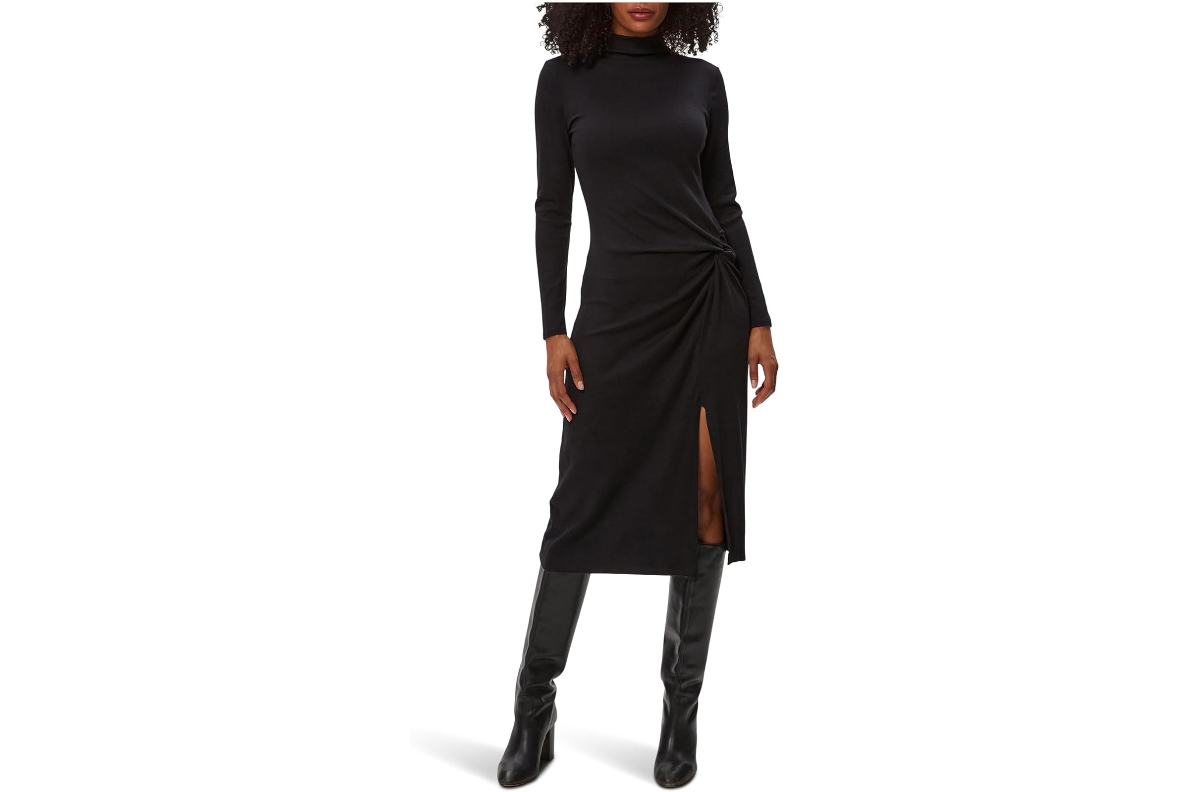 Платье Michael Stars Tish Mock Neck Midi Dress w/ Slit