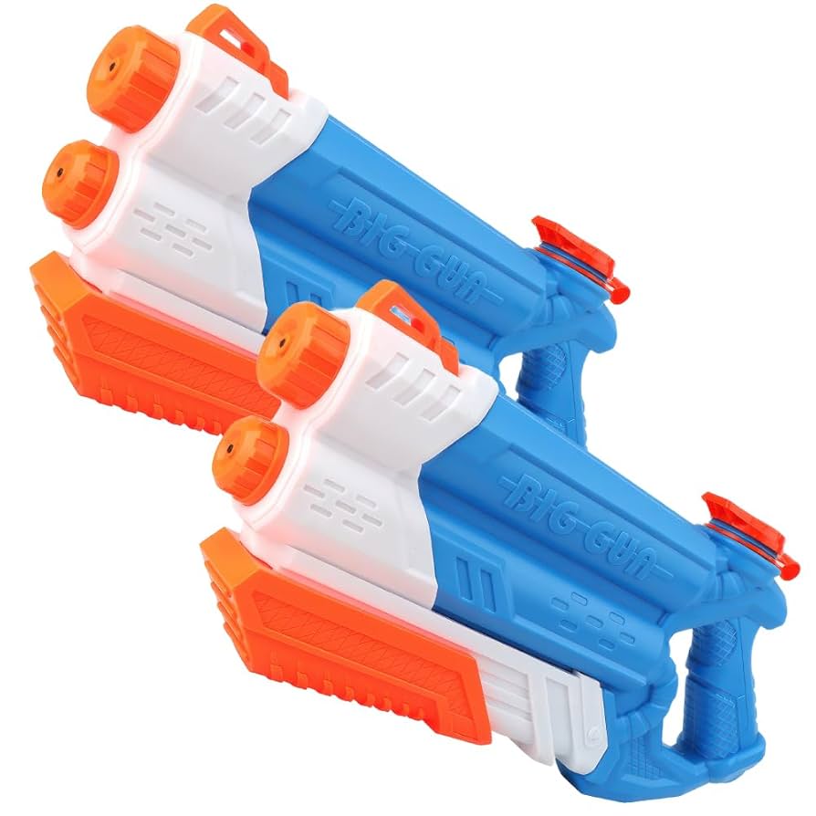 Amazon | 水鉄砲 2段式 2個セット 『子供も笑顔にするスマイル