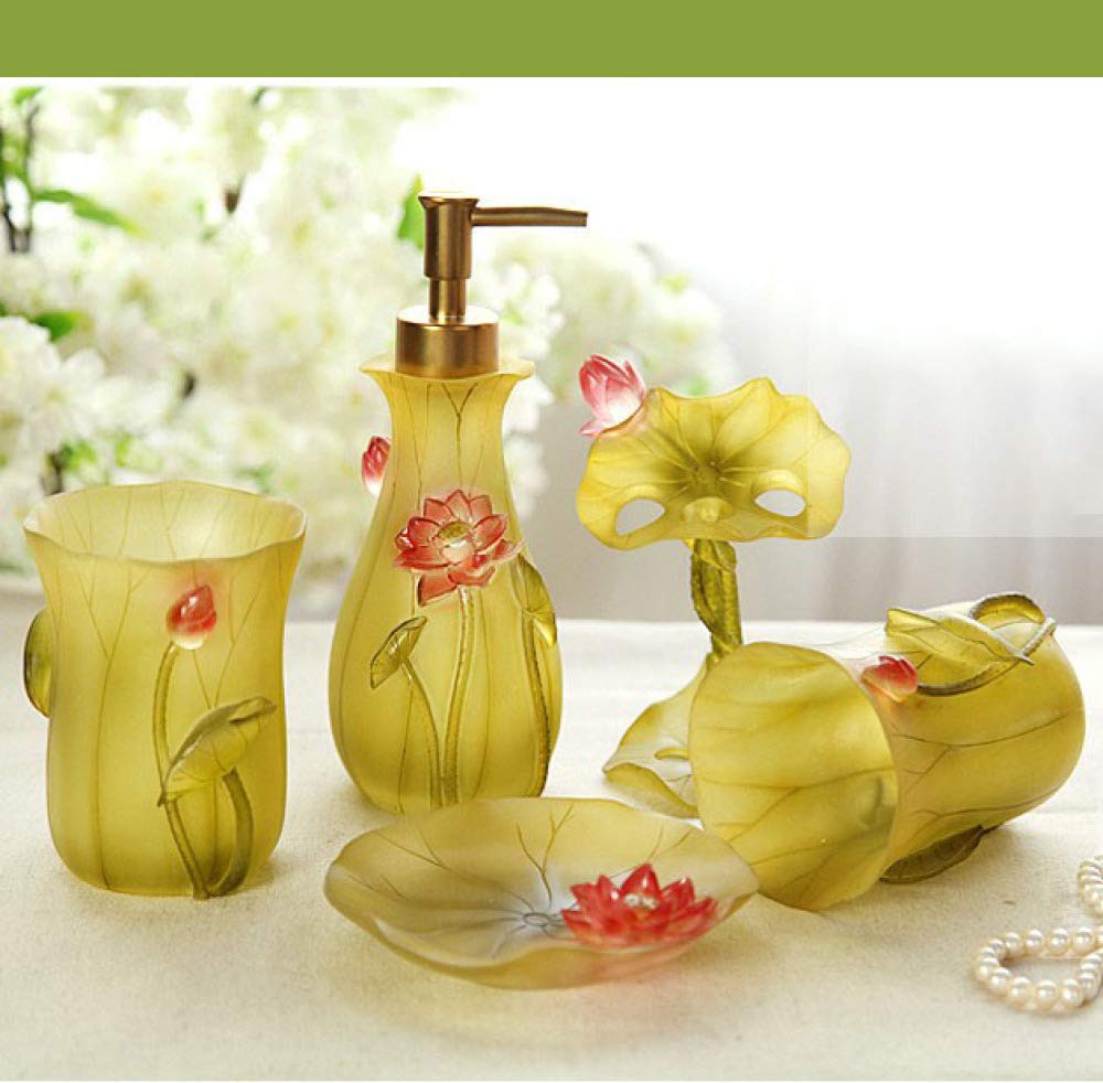 Set De Accesorios De Baño De 5 Piezas | Dispensador De Jabón O Loción con Bomba De Acero Inoxidable Soporte para Cepillo De Dientes Vaso Jabonera