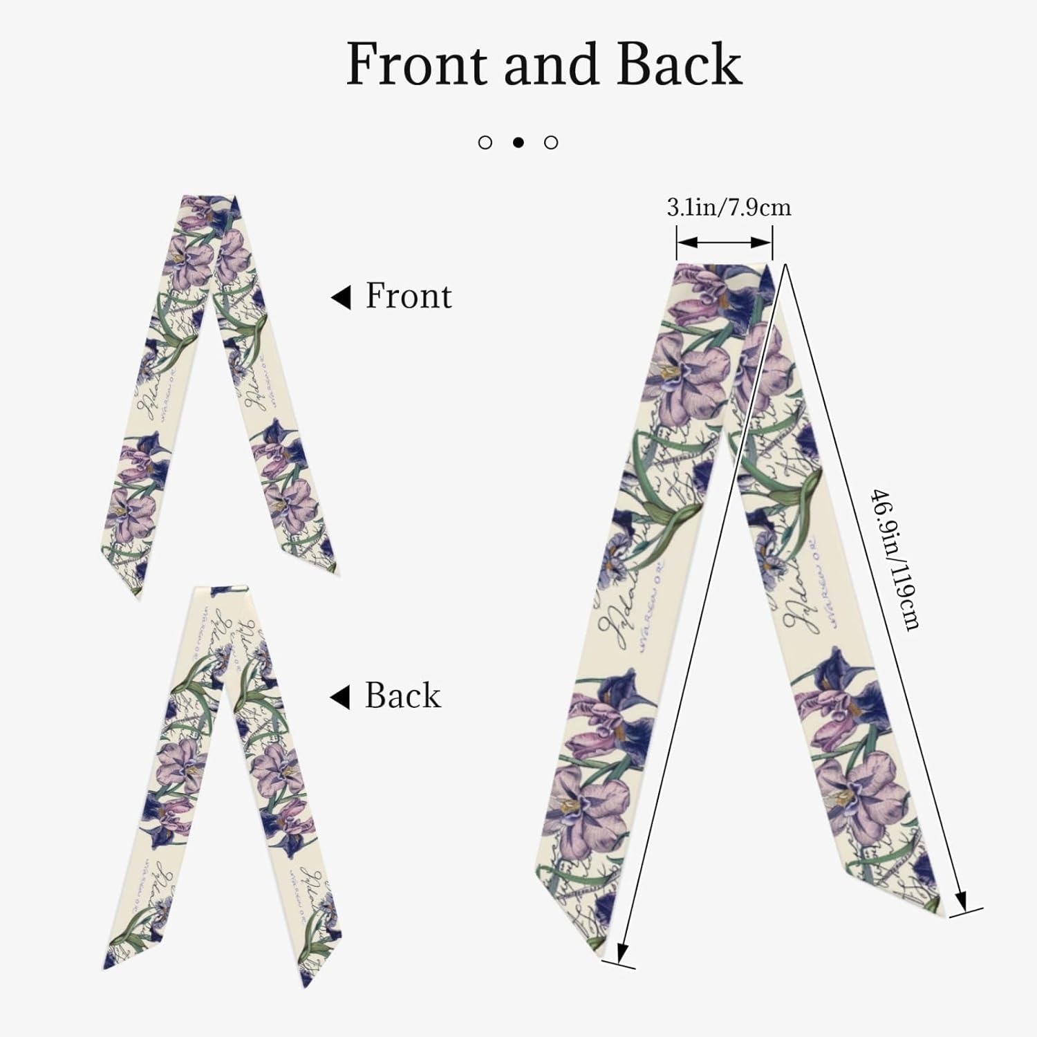 Head Scarf Hair Neck Scarves for Women Fashion Purse Bag Scarfs Handbags Silky Satin Headscarf Charms - Image 2