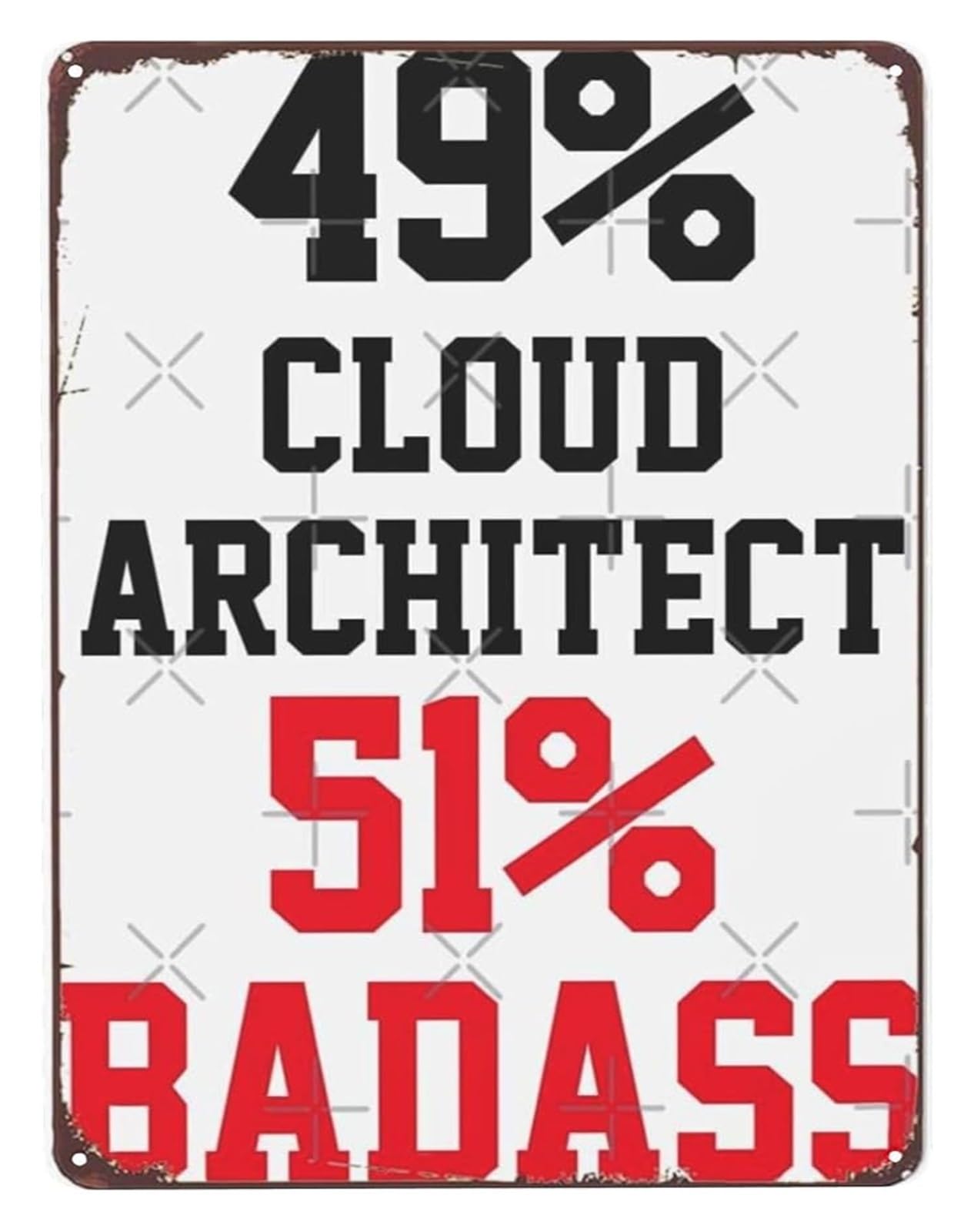 PKNVKZIDK Cloud Computing Motto Sign Cloud Architect Vintage Advertisement Style Metal Plaque for Startup Space Den 8 X 12 in