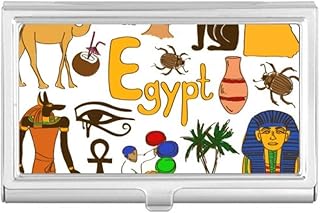 Egypt Landscap Animals National Flag Business Card Holder Case Pocket Box Wallet