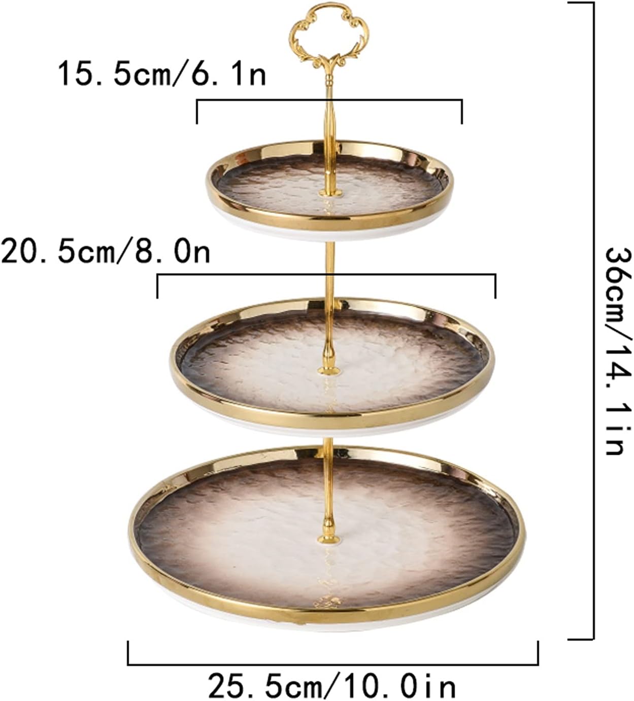 Cupcake Fruit Basket 3-Tier Cake Stand - Elegant Dessert Cupcake Stand - Pastry Serving Tray Platter for Tea Party, Wedding and Birthday Fruit Bowl Plate (Color : 1)