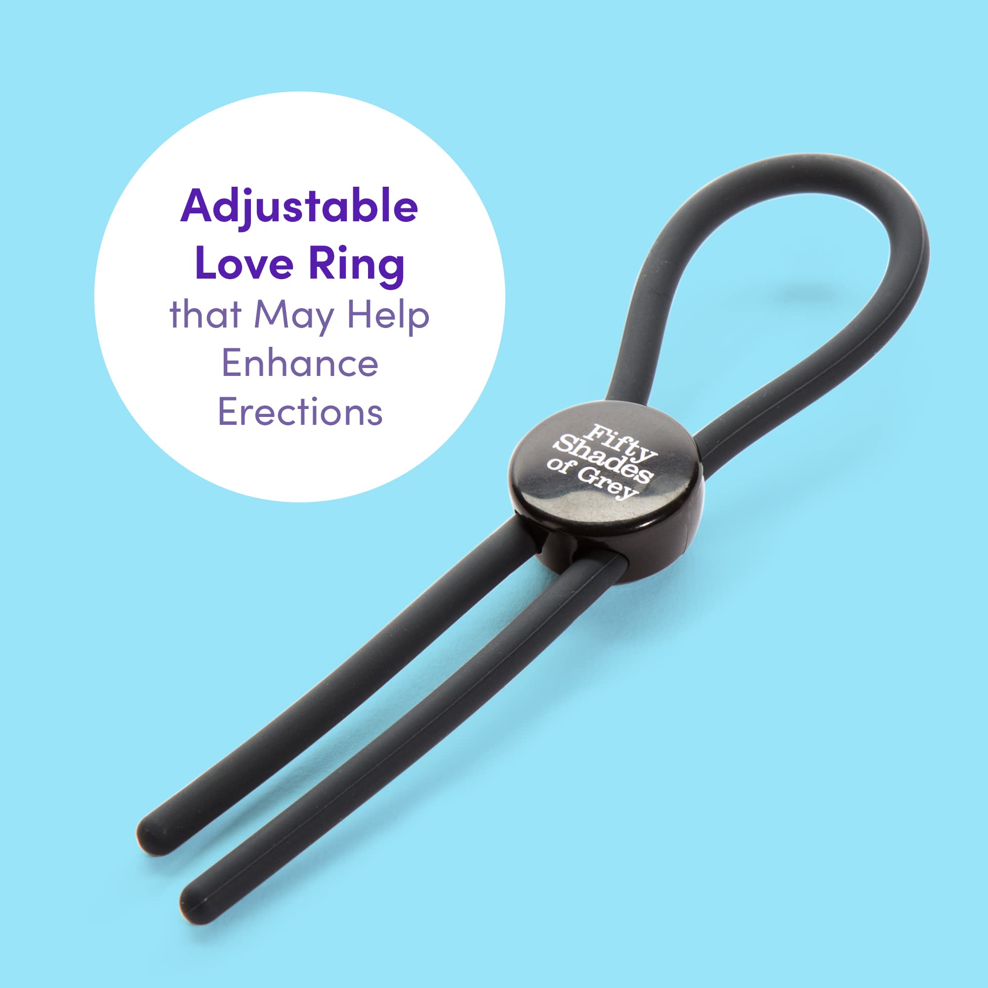 Amazon.com: Fifty Shades of Grey Again and Again Cock Ring - Adjustable  Silicone Penis Ring - Lasso Style - Waterproof