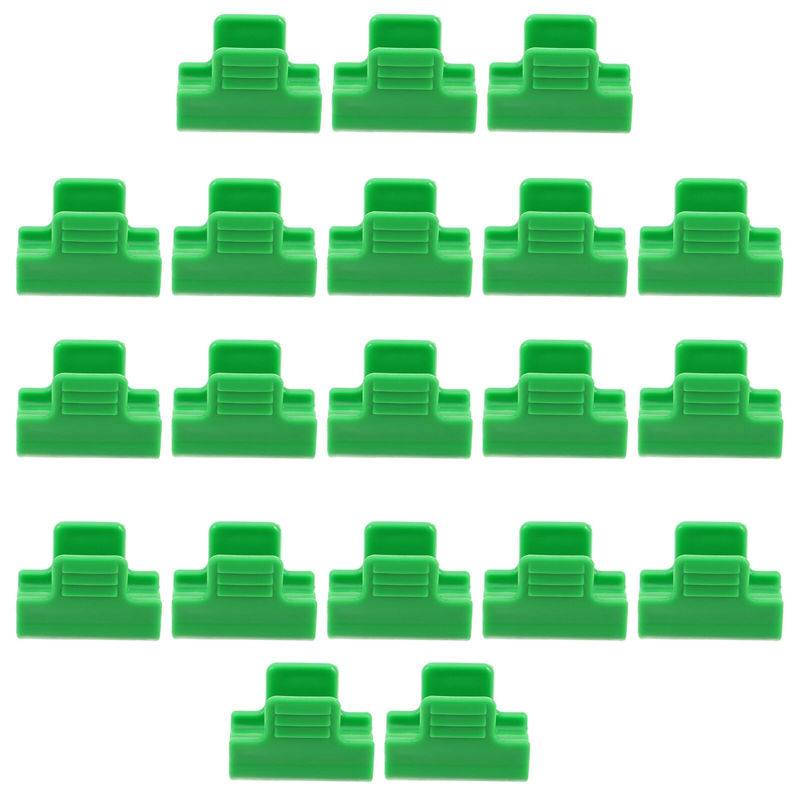 20pcs Light Green Plastic Greenhouse Film Clamps 11mm Single-head Clips for Garden Netting, Vegetable Cover Fixing, and Wind-resistant Tarp Securing in Outdoor Gardening