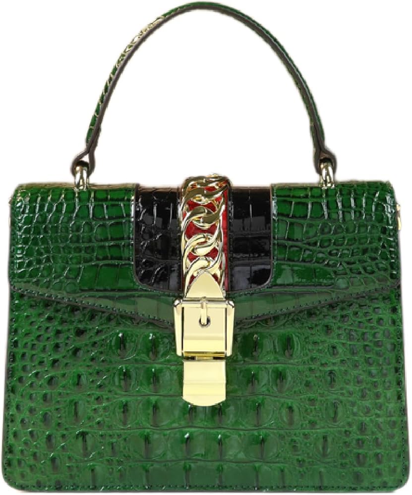 Crocodile Pattern Leather Women's Bag Small Top-Handle Satchel Handbags Purses Portable Tote Bag Shoulder Messenger Bags - Image 9