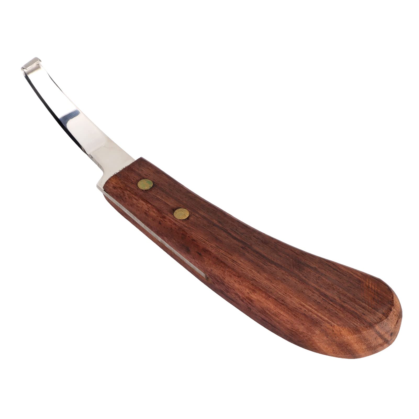 Hufmesser Für Die Linke Hand, Hufmesser aus Stahl Mit Gebogener Klinge Und Ergonomischem Holzgriff, Hufpickmesser aus Eisen, Hufschneidewerkzeug Für Zuchtbetriebe, Im Freien(Rechte Hand)