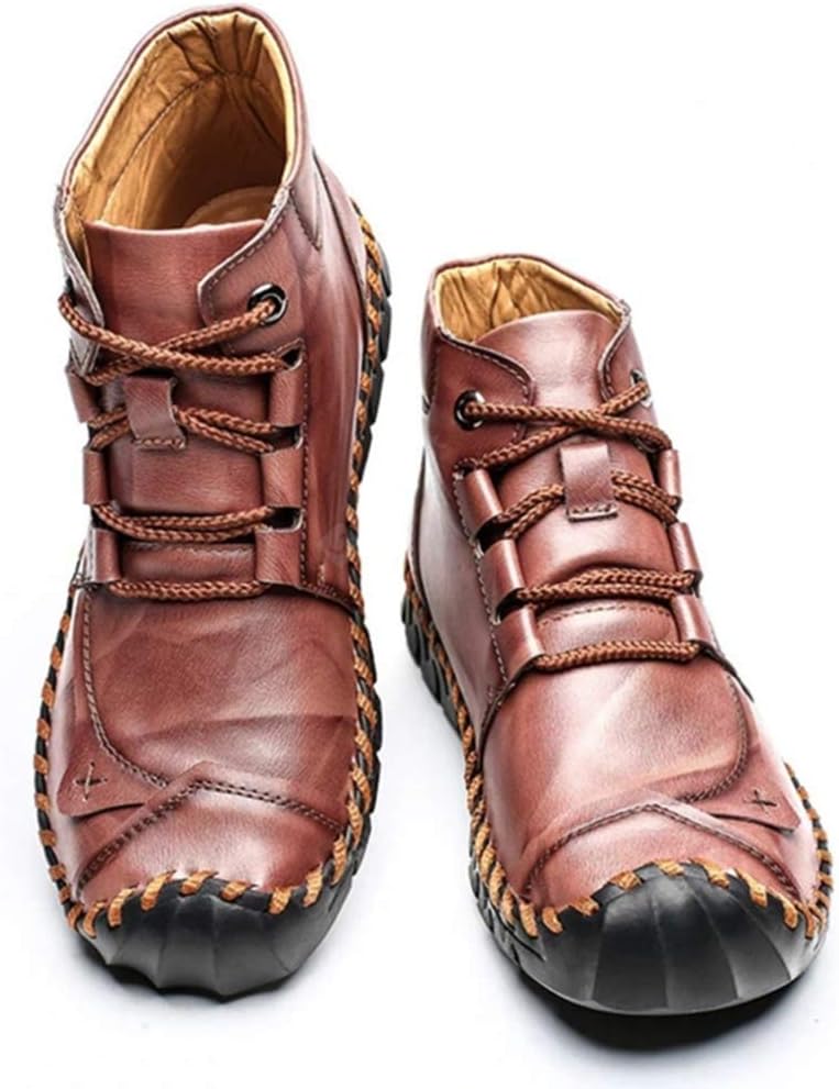 [ランボ] 秋冬ブーツ メンズ おおきいサイズ 25.5cm ショートブーツ 厚底 ハイカット ウォーキングシューズ カジュアル ア