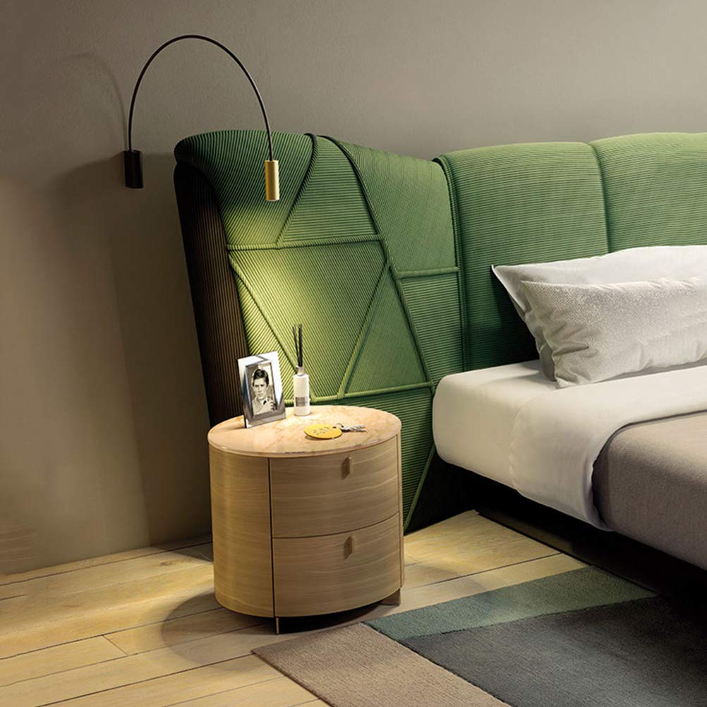 Moderne Schwanenhals Wandleuchte Innen Verstellbarer Flexibler Arm Wandlampe aus Messing Wand-Leselampe Nachttischlampe, Minimalismus Design Wandstrahler, für Schlafzimmer Wohnzimmer Esszimmer Flur
