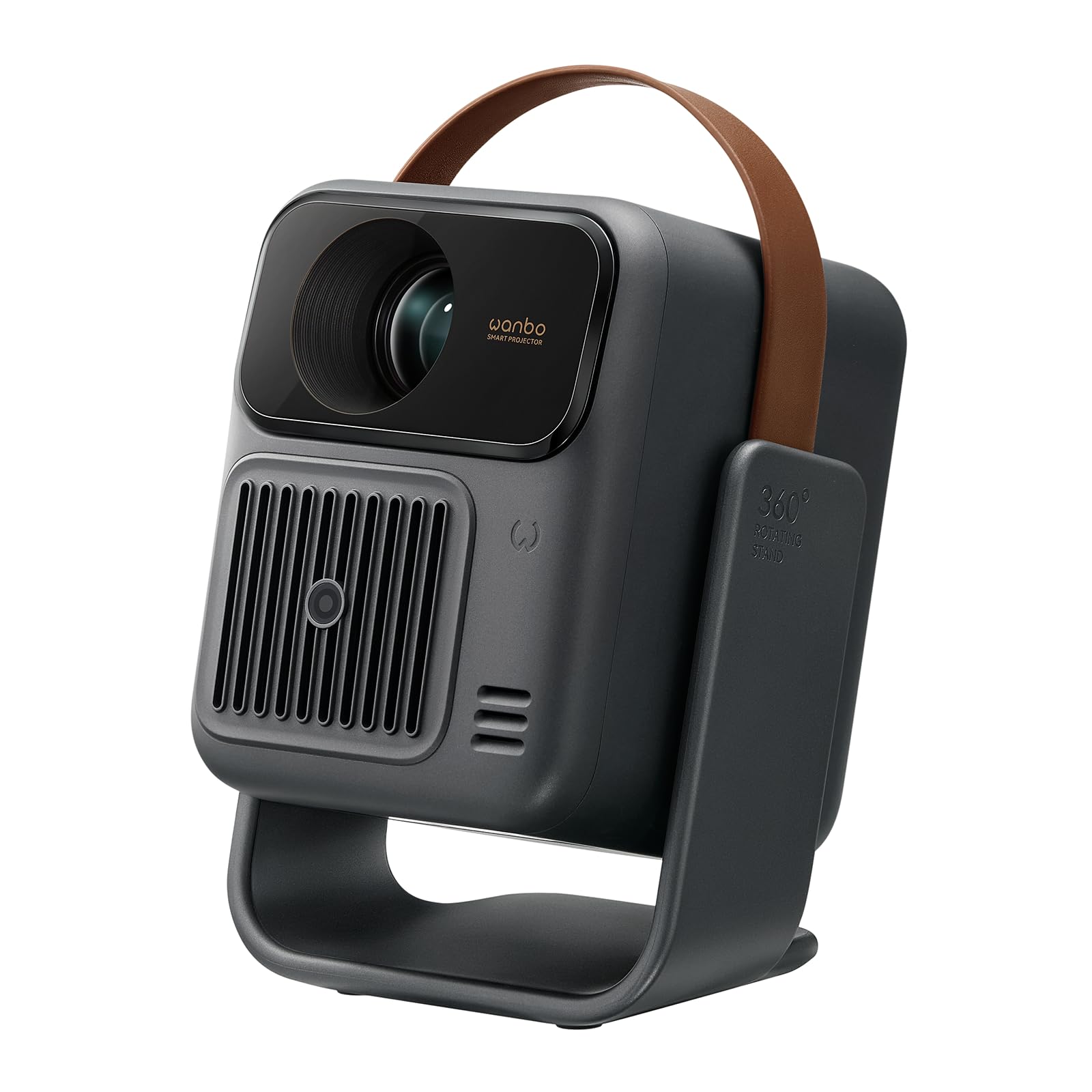 Wanbo Togo Pro Vidéoprojecteur Portable avec Batterie, 3,5 h d’Autonomie, Google TV, 500 ANSI, Full HD 1080P, WiFi Bluetooth, Auto Focus & Keystone, Rotation 360°, Home Cinéma & Camping