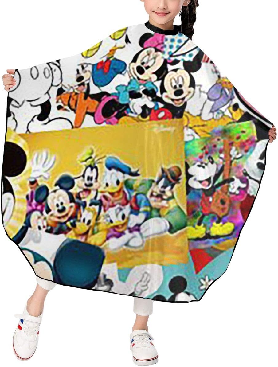 Xzcxyadd Mickey Mouse Family Children Barber Salon Cape for Kid Styling Hair Cut Hairdresser Profession Barbershop Supplies Bib 3947 in