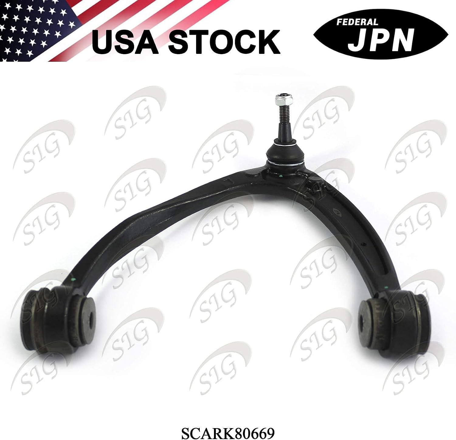Front Left Upper Control Arm and Ball Joint Assembly Compatible with Cadillac & Chevrolet & GMC Model Escalade & Avalanche & Silverado & Tahoe & Sierra & Yukon XL (Rep# 25812725, RK80669) - SCARK80669