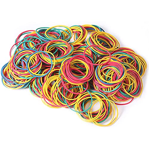 500 PCS Rubber Bands Multicolor Elastic Bands Sturdy Stretchable Bands for Home Office School Use