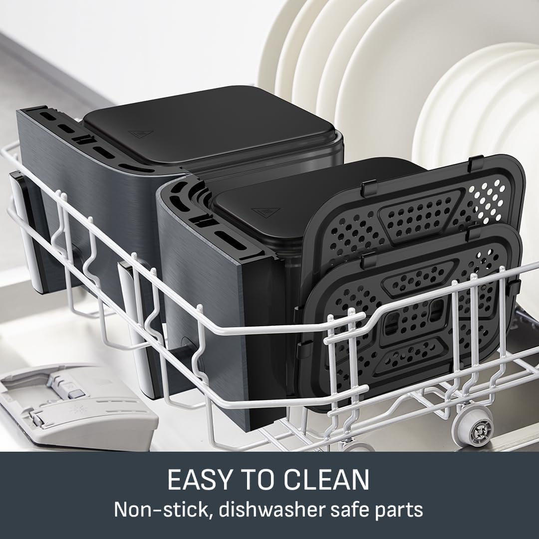 Tefal Tefal Easy Fry XXL Dual Zone Digital Air Fryer, 2 Drawers 11 litres (EY942BG0) thumbnail 7