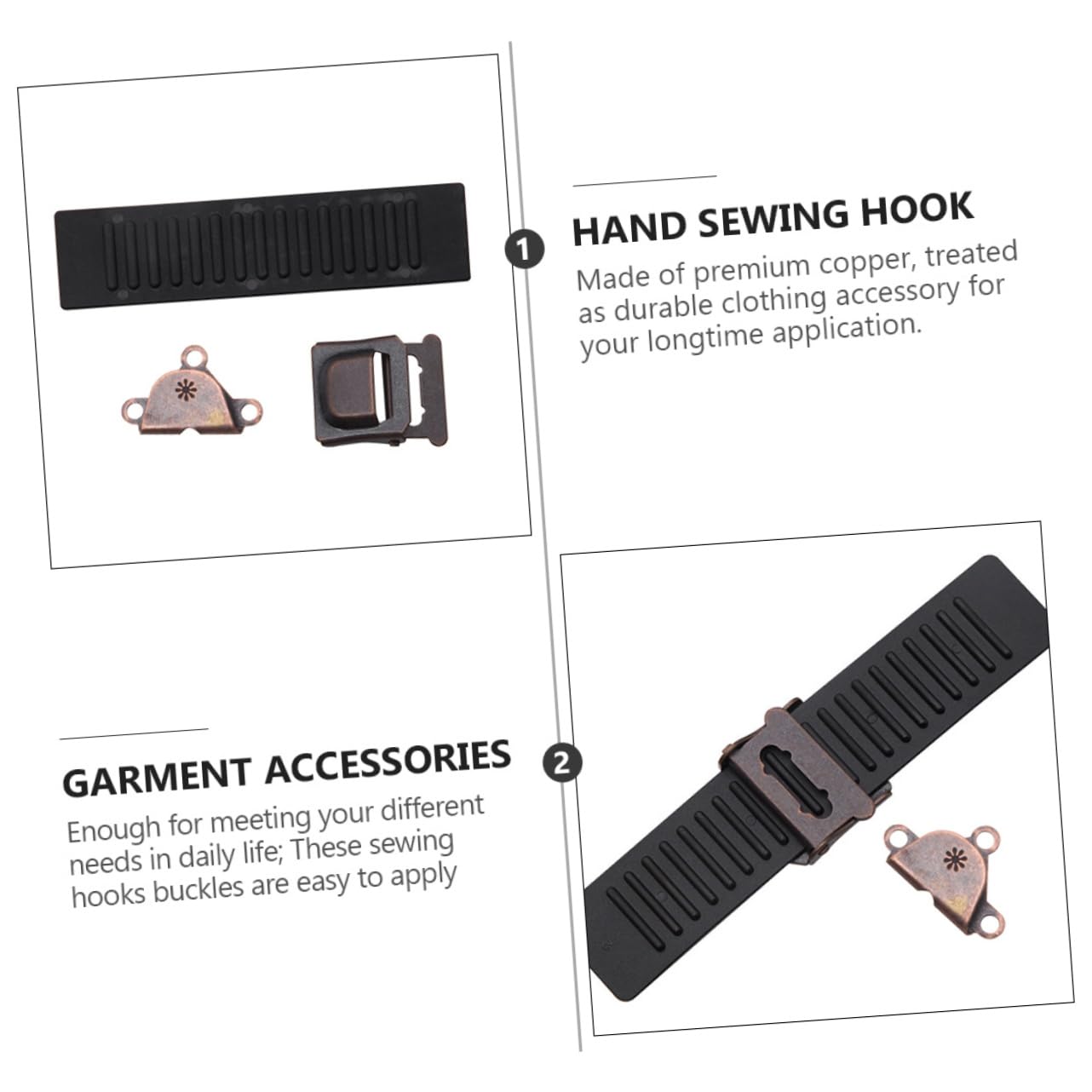 NUOBESTY 30juegos Ganchos De Pantalones Para Costura De Accesorios De Bricolaje Para Ropa Para Faldas y Material y Resistente