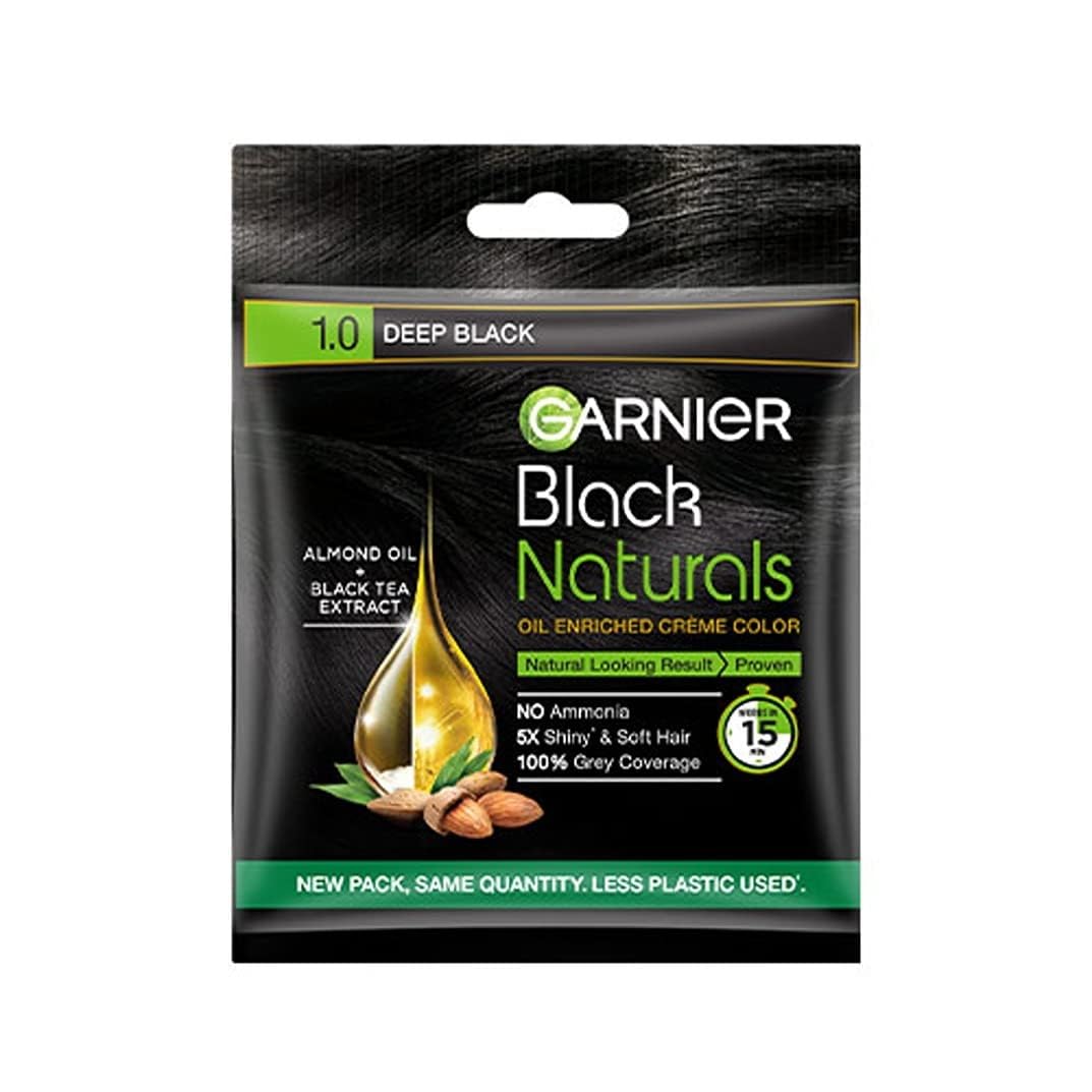 Deep Black Hair Colour Crème 1.0 | Full Grey Coverage with Conditioning & Natural Shine | 20g + 20ml (Pack OF 1)-picture-56