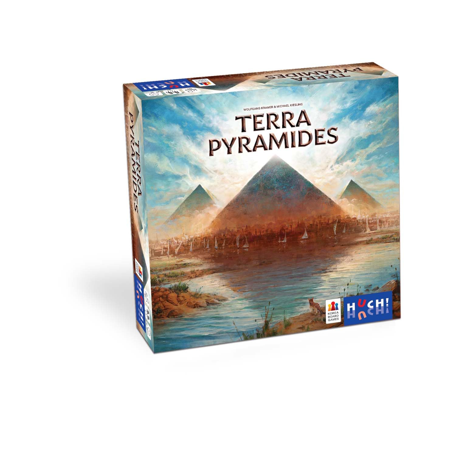 Terra Pyramides Family Game for 1 to 4 Players from 10 Years and Above Resource Management Includes 2 Expansions Simple Basic Version Sophisticated Expansions