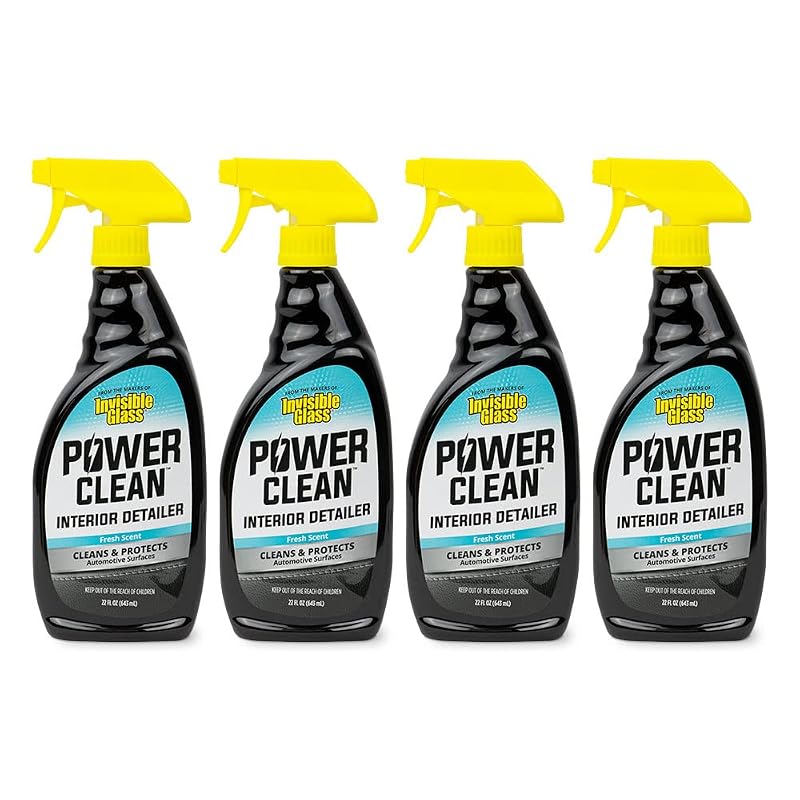 Limpador e Protetor para Interior Automotivo Invisible Glass Power Clean Spray 651 mL – Kit com 4