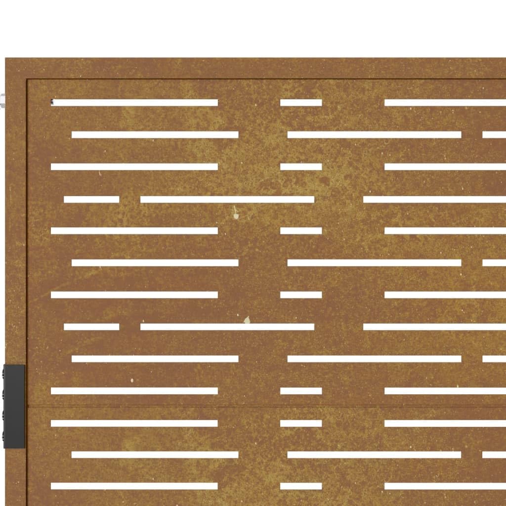 Gecheer Cancello da Giardino 105x180 cm Acciaio Corten Design Quadrato-Home