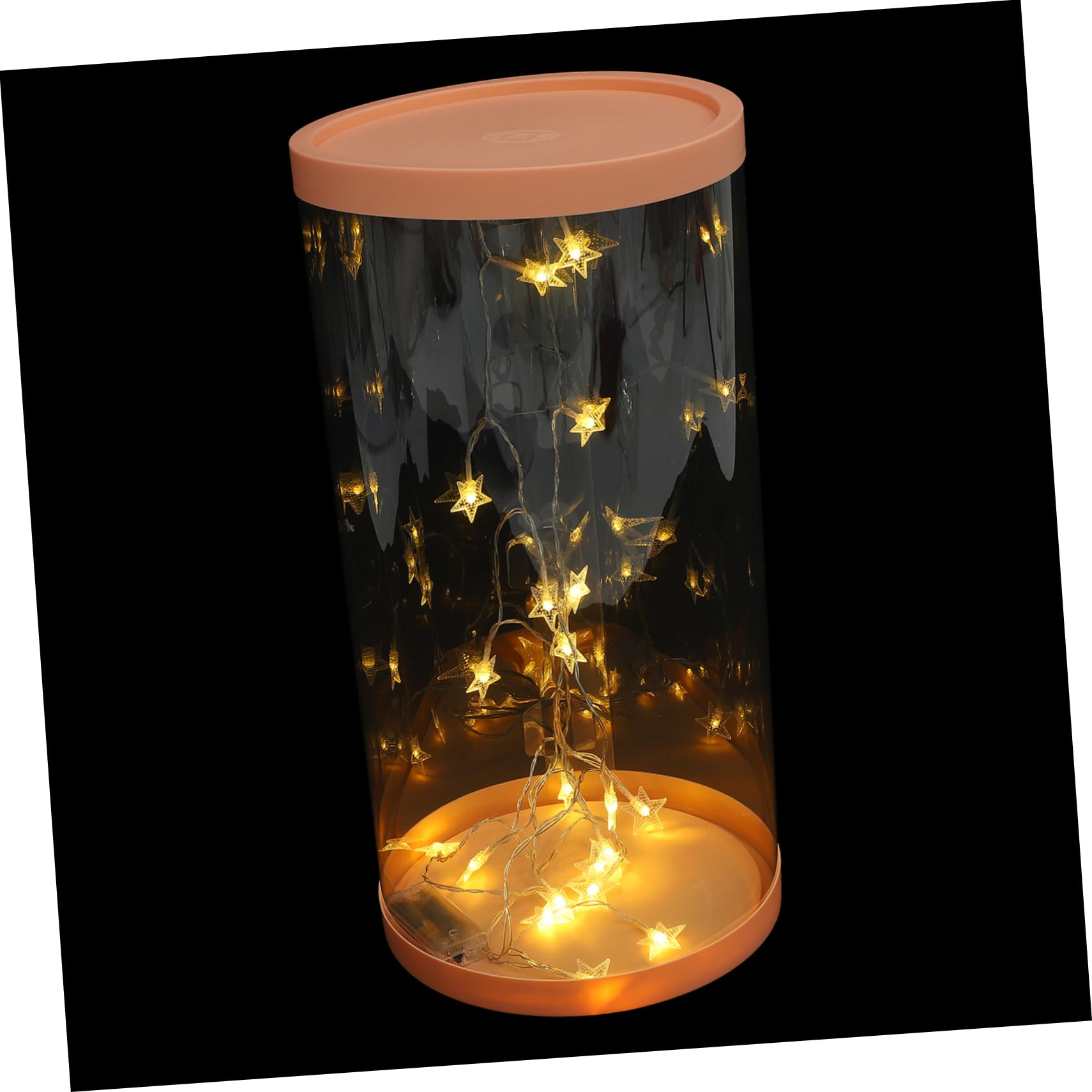 ibasenice 1juego Cubo De Almacenamiento Transparente Para Diseño Cilíndrico Para Juguetes y Decoración Infantil Diámetro Luz Led