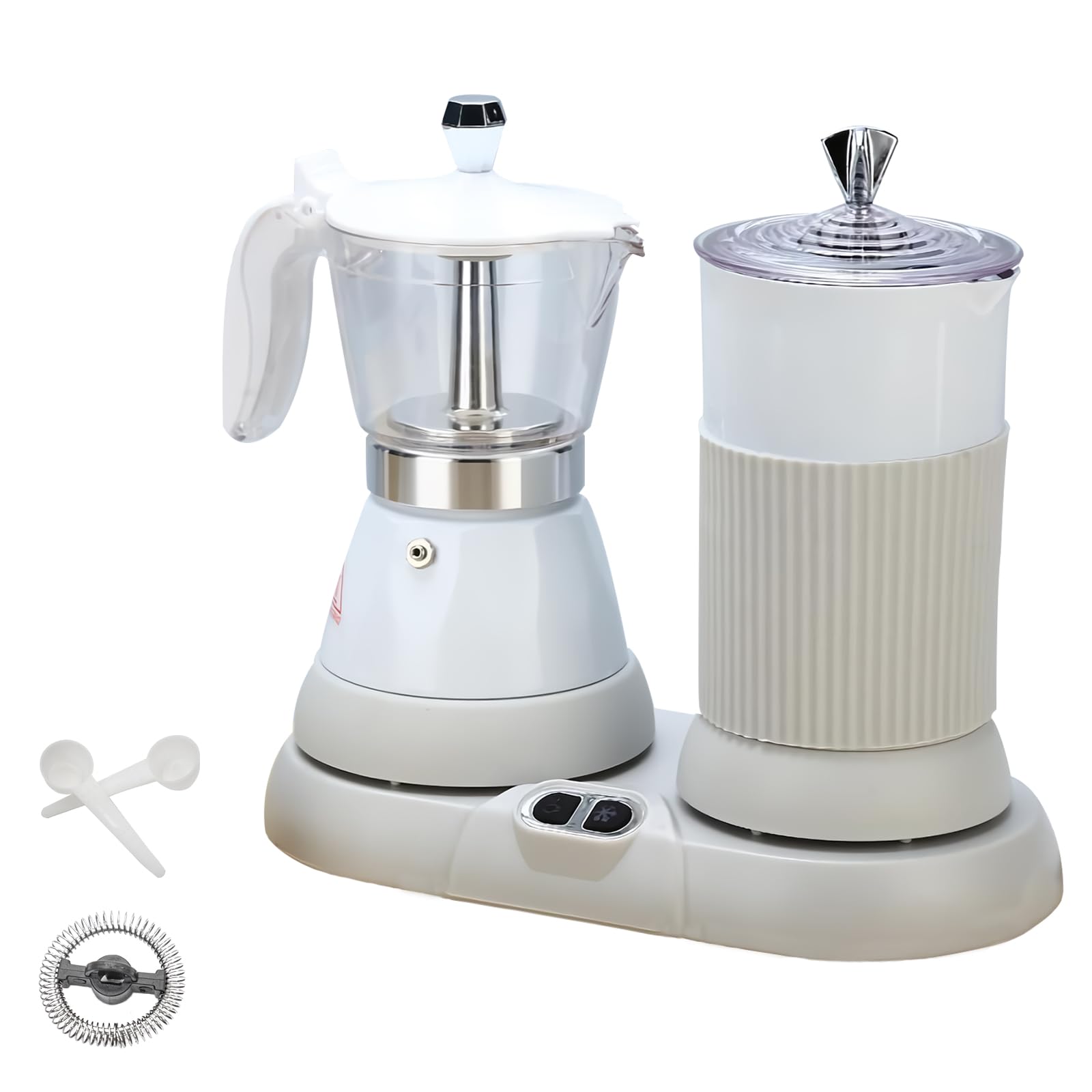 DITOSH 2-in-1 Electric Moka Pot with Milk Frother