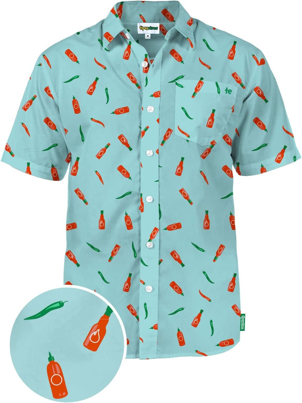 Tipsy Elves Hawaiian Shirts for Men - Casual Beach & Summer Party Shirts for Men - Stretch Fabric with Modern Fit - Image 5