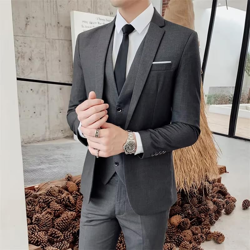 Men's Suit Business Banquet Korean Formal Blazer for Men-Black2