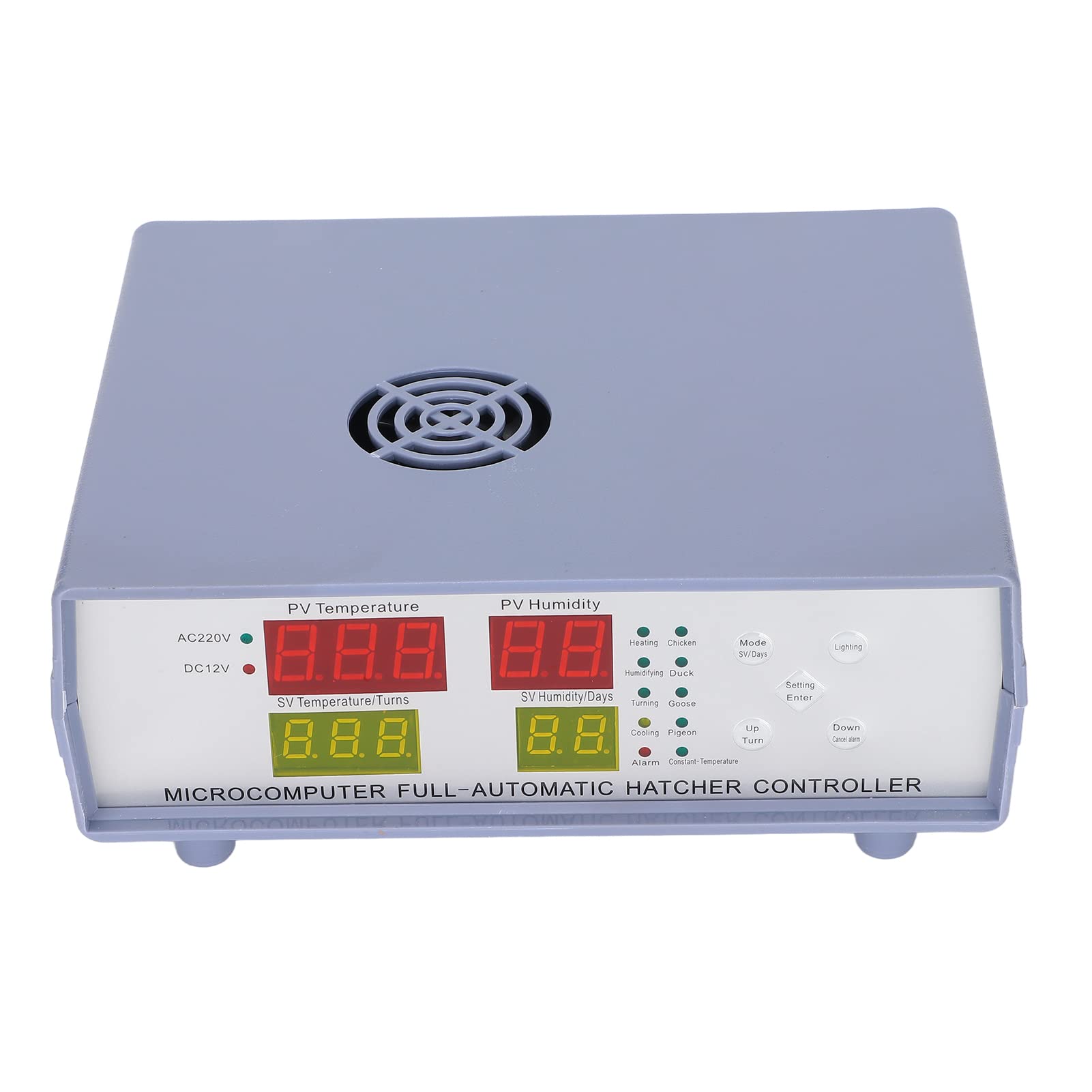 220V Poultry Egg Incubator System, Dual Power Supply Wide Range Automatic Incubator Controller, Stable Temp Humidity Controller Accurate for Chicken Goose Duck