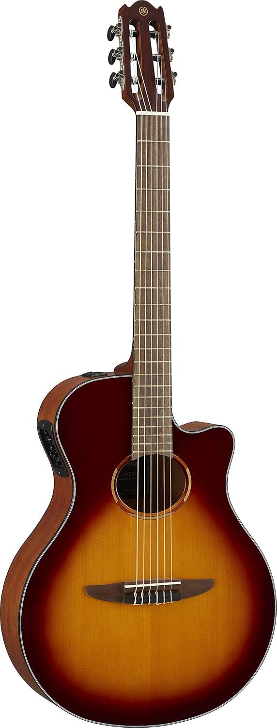 Yamaha NTX1 BS Cutaway Acoustic-Electric Nylon-String Classical Guitar, Brown Sunburst