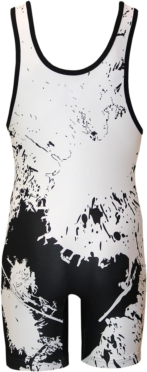 Matman USA The Splatter Men's & Boy's Wrestling - Weightlifting - Exercise Singlet - Made in the U.S.A.