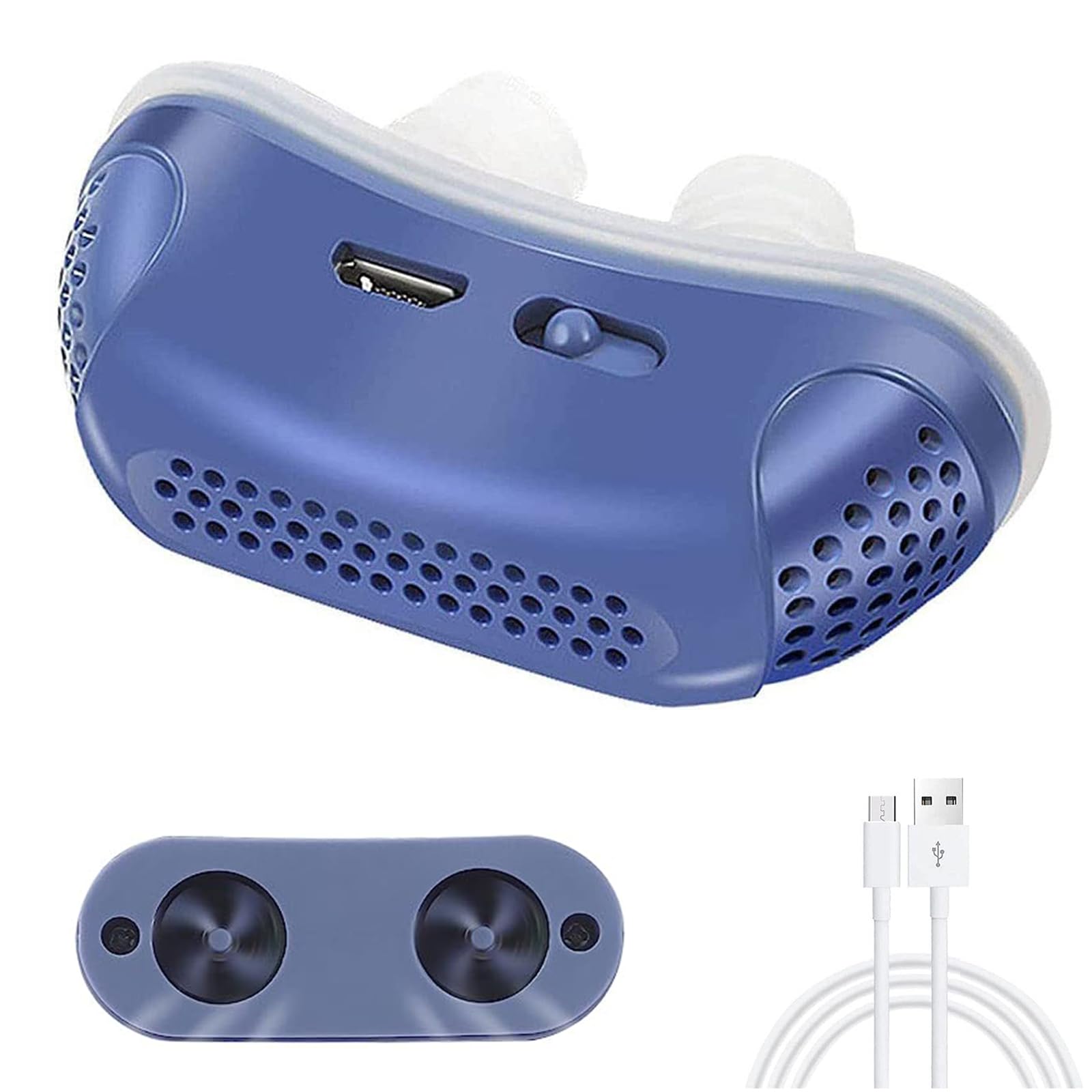 Wearable nti Snore Device, Double Eddy Current Sleep Apnea Machine to Stop Snoring, Effective Electric Sleep Apnea Devices for All Nose Shapes and All Ages
