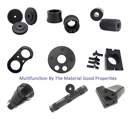 Miniatura 4 de 2 varillas de copolímero de acetal redondas de 2 pulgadas de diámetro de 12 pulgadas de longitud, varillas de copolímero de acetal negro opaco de