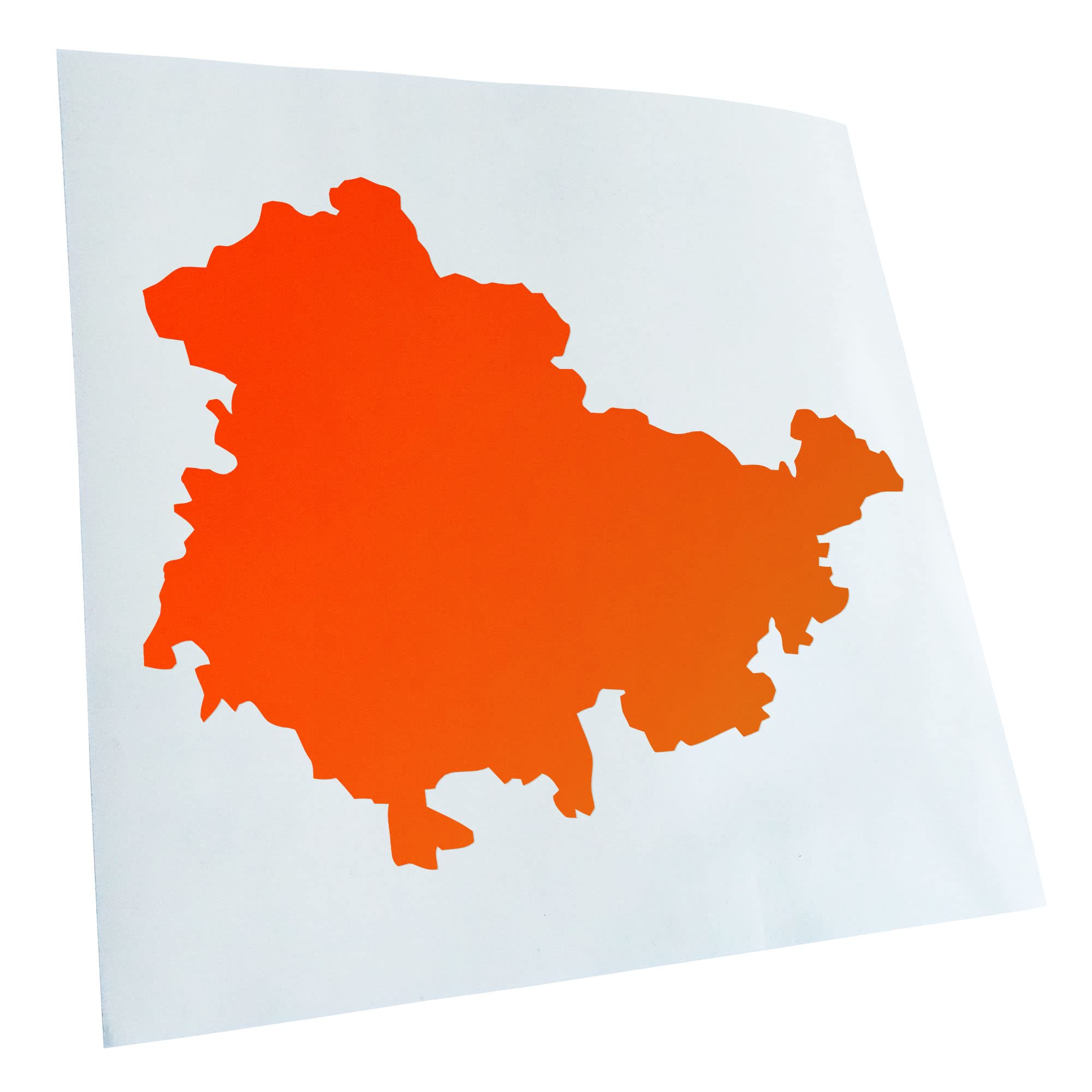 Kiwistar - Car Sticker - Neon Orange - 30 x 25 cm Thuringia Germany Silhouette - Rear Window Car Sticker Weatherproof for Car Truck Moped Truck - Sticker Exterior Self-Adhesive Tuning Accessories for