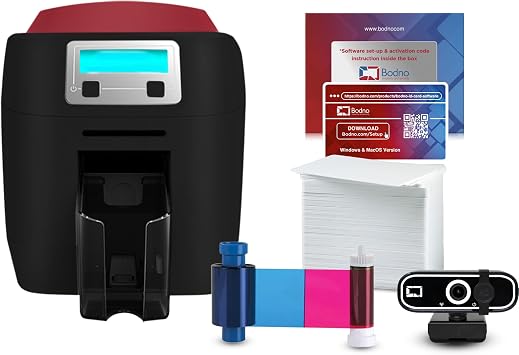 طابعة بطاقات الهوية أحادية الجانب Bodno Magicard 400X وبرنامج معرف حزمة اللوازم الكاملة - الإصدار البرونزي