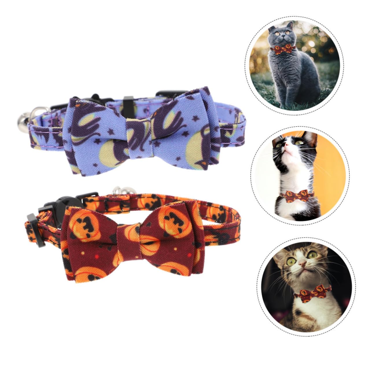 POPETPOP 6stücke Verstellbare Halloween Katzenhalsbänder Mit Glöckchen Niedliches Für Haustiere Für Partys Halloween Und Besondere Anlässe Geeignet Für Kätzchen Und Kleine Katzen