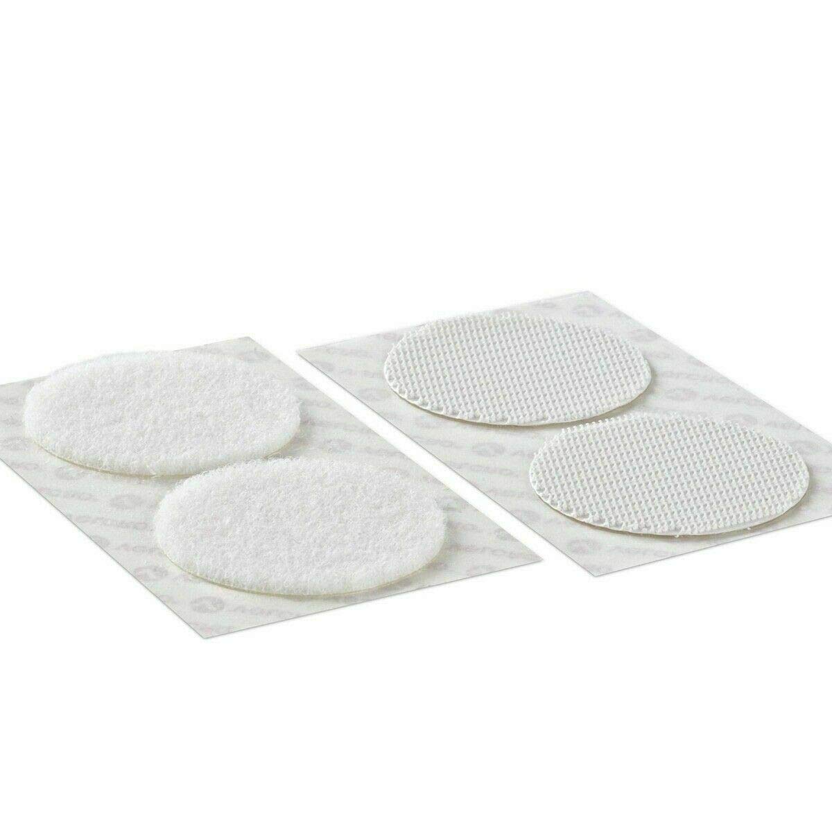 Velcro Industrial Strength Dots Coins Circles in Black and White (White, 10 Pairs)