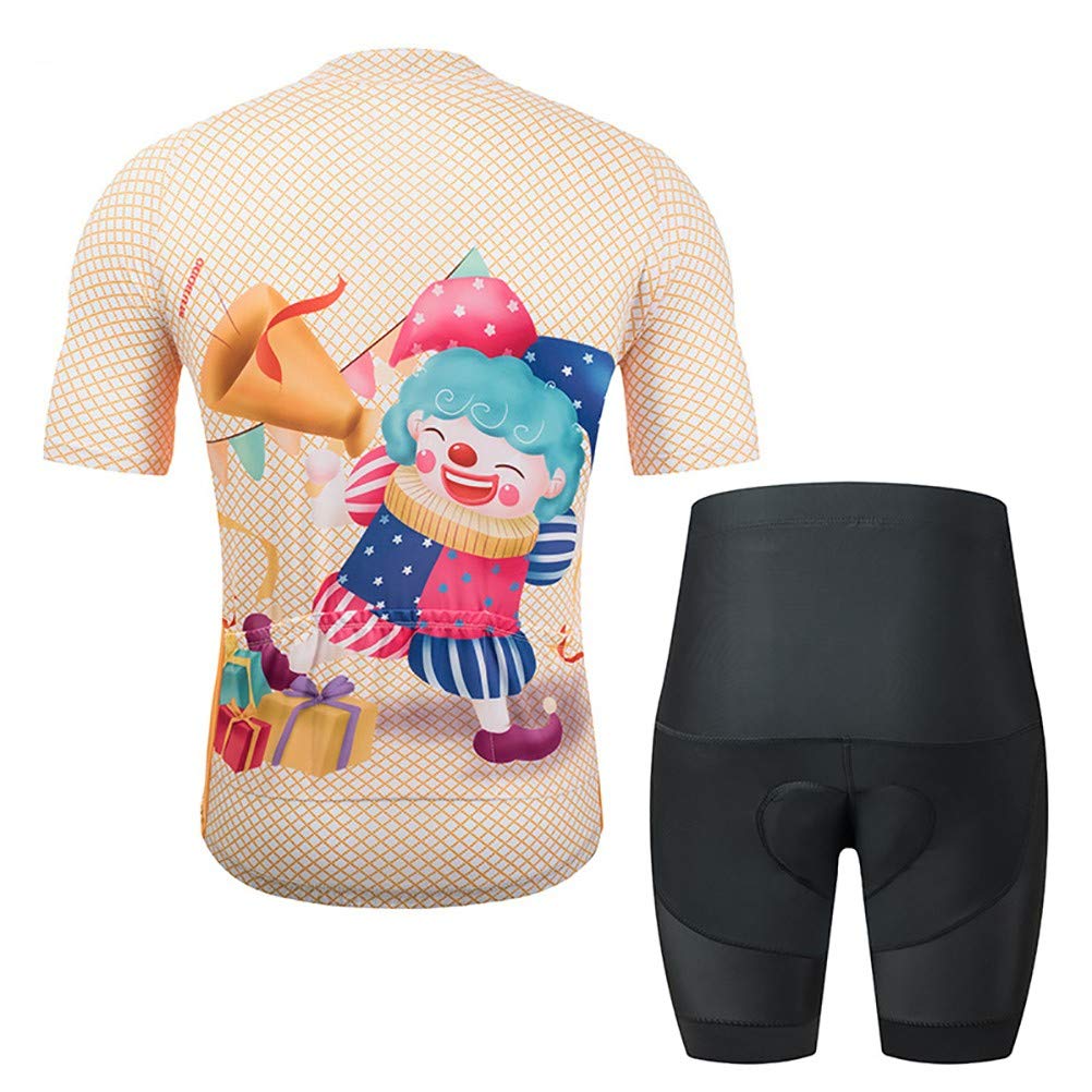 Set Completo Ciclismo Uomo: Maglia Manica Corta + Pantaloncini Con Fondello Gel 9D, Traspirante E Asciugatura Rapida