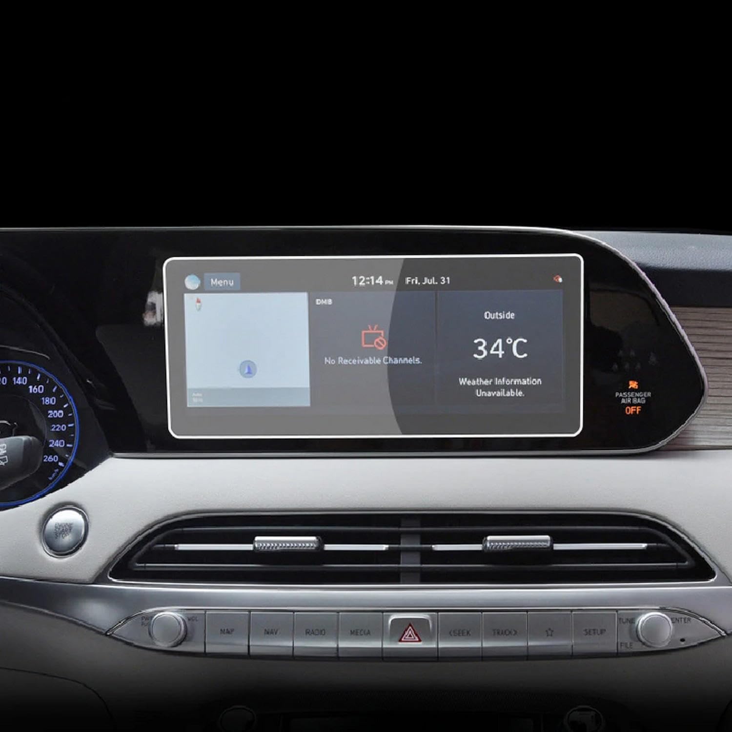 Film transparent TPU pour console de voiture Hyundai Palisade 2019-2023