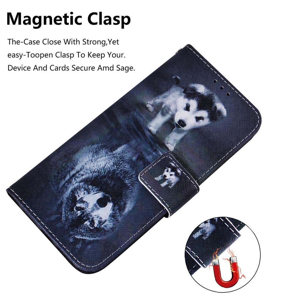 Custodia Portafoglio Con Flip Per Asus Zenfone 3 ZE552KL - Pelle Artificiale Con Supporto E Slot Per Carte - Stampa Gufo