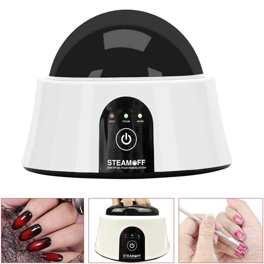 Nail Remover Steam Nail Polish Remover Machine Set, Portable Nail Steamer Steam Off Gel Nail Remover Machine for Nail Polish, Electric Acetone Steamer Finger Nail Remover with 100PCS Nail Cleaner Pads : Beauty & Personal Care