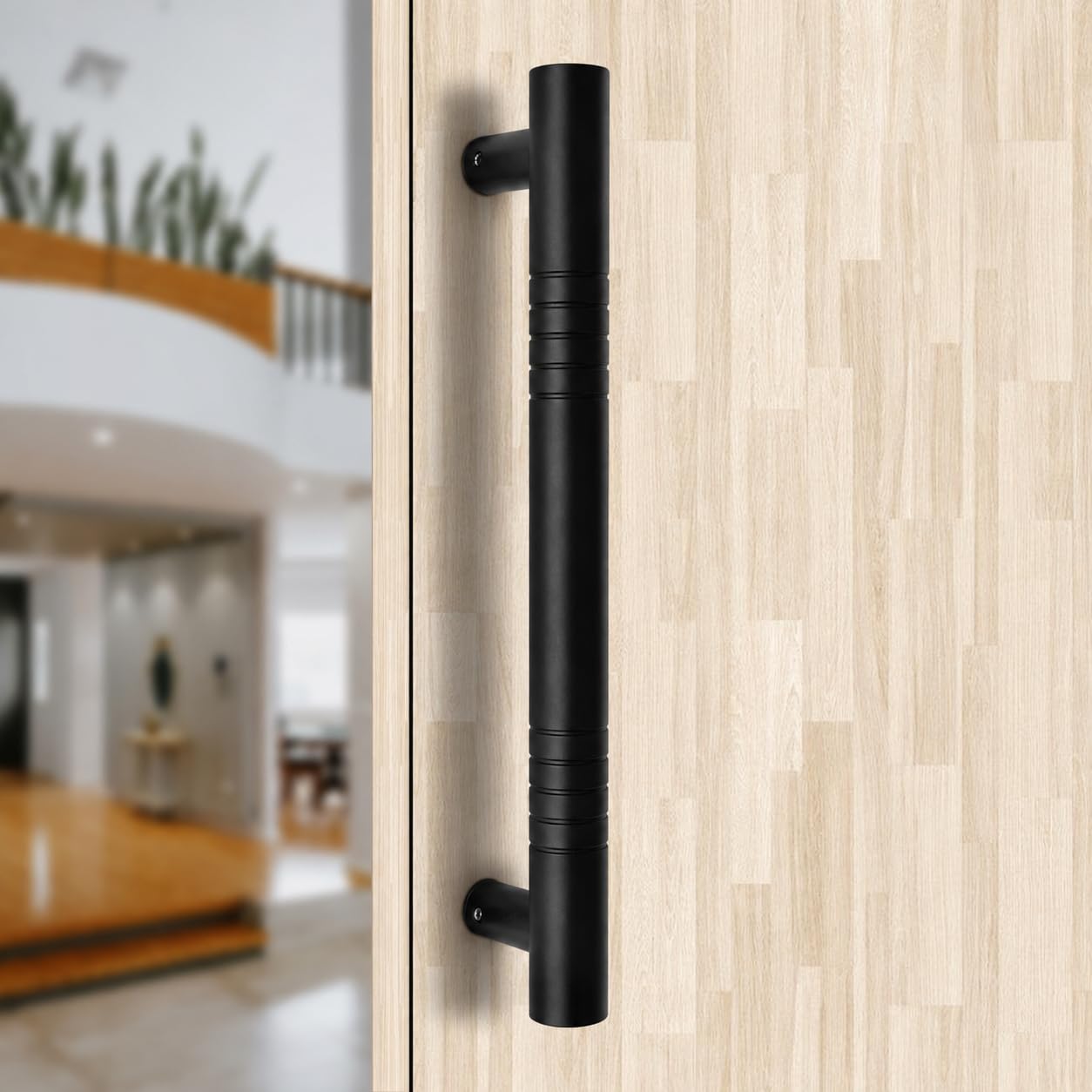 ALDEN 18 inch Main Door Handle/Handle for Glass and Wooden Door/Pull and Push Stainless Steel Door Handle (Black Matt Finish) (Pack of 1) — Amazon image 8