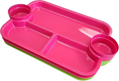 Miniatura 10 de Bandeja para servir alimentos - Diseño innovador - Fabricado en Estados Unidos (paquete de 4, blanco)