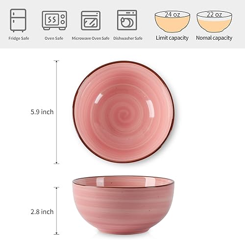 Miniatura 8 de Selamica Cuencos pequeños de cerámica, cuencos de inmersión de 4 onzas, mini cuencos de 3.5 pulgadas para helados, aptos para microondas y