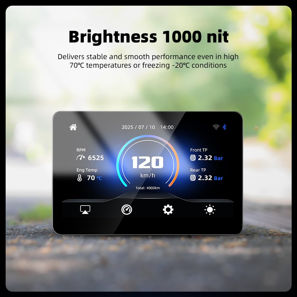 Pantalla de motocicleta de 6,2 pulgadas para BMW R1200GS R1250GS F800 F900 S1000XR, inalámbrico CarPlay y Android Auto (no GPS/sin soporte), compatible con WonderWheel y lector de datos del