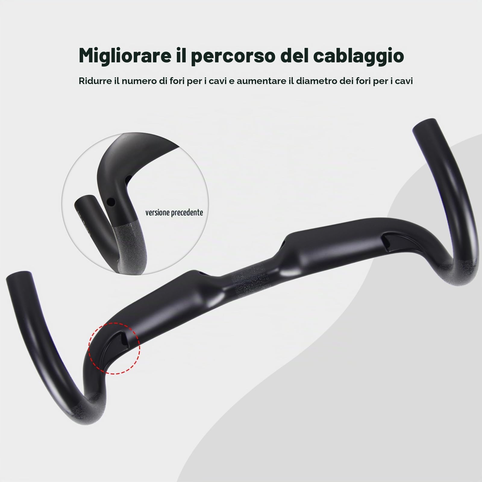 manubrio carbonio corsa 1-1/4"RXL SL manubrio carbonio bici da corsa routing interno UD opaco 420mm