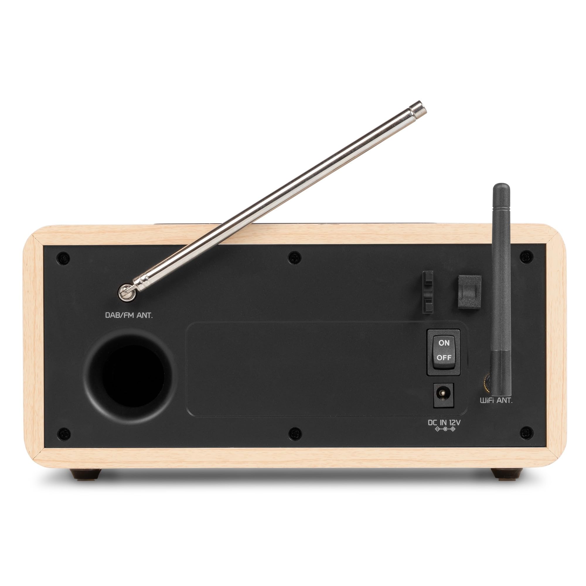 Audizio Dozza Radio Internet WiFi Dab+ FM BT 5.3 40W, Radio Numérique avec Télécommande, Écran Intuitif, Sortie Jack, Design Bambou Élégant Maison